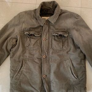 Green Hollister Fur Jacket - XL